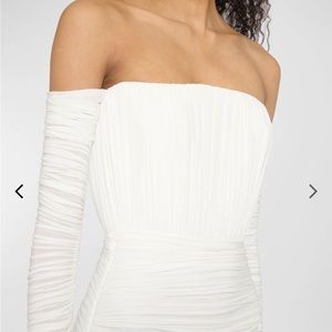 Alex Perry Lycra Ruched Long Sleeve dress